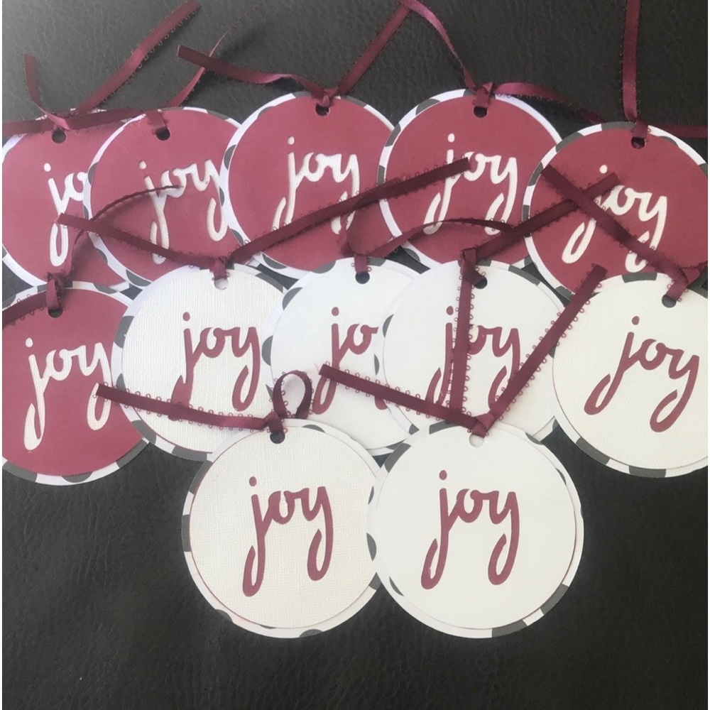 12 pcs Joy Gift Tags Christmas Gift Wrapping Holiday Cards